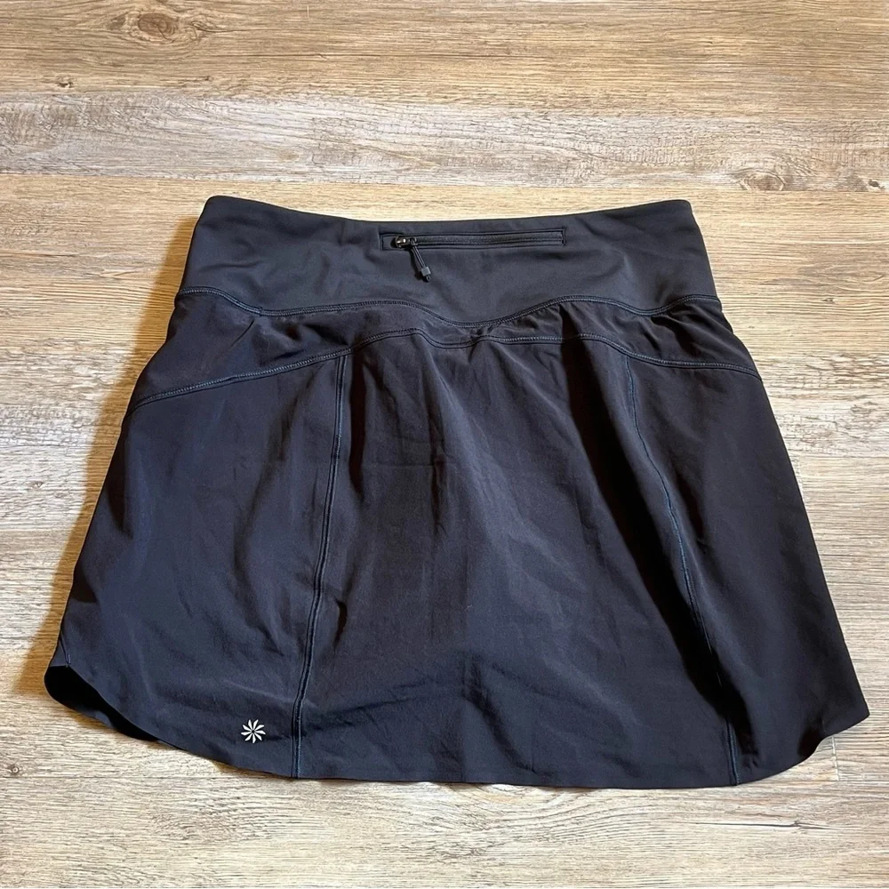Athleta Run with It 16 inch skort black medium Activewear Skirt - Picture 8 of 8